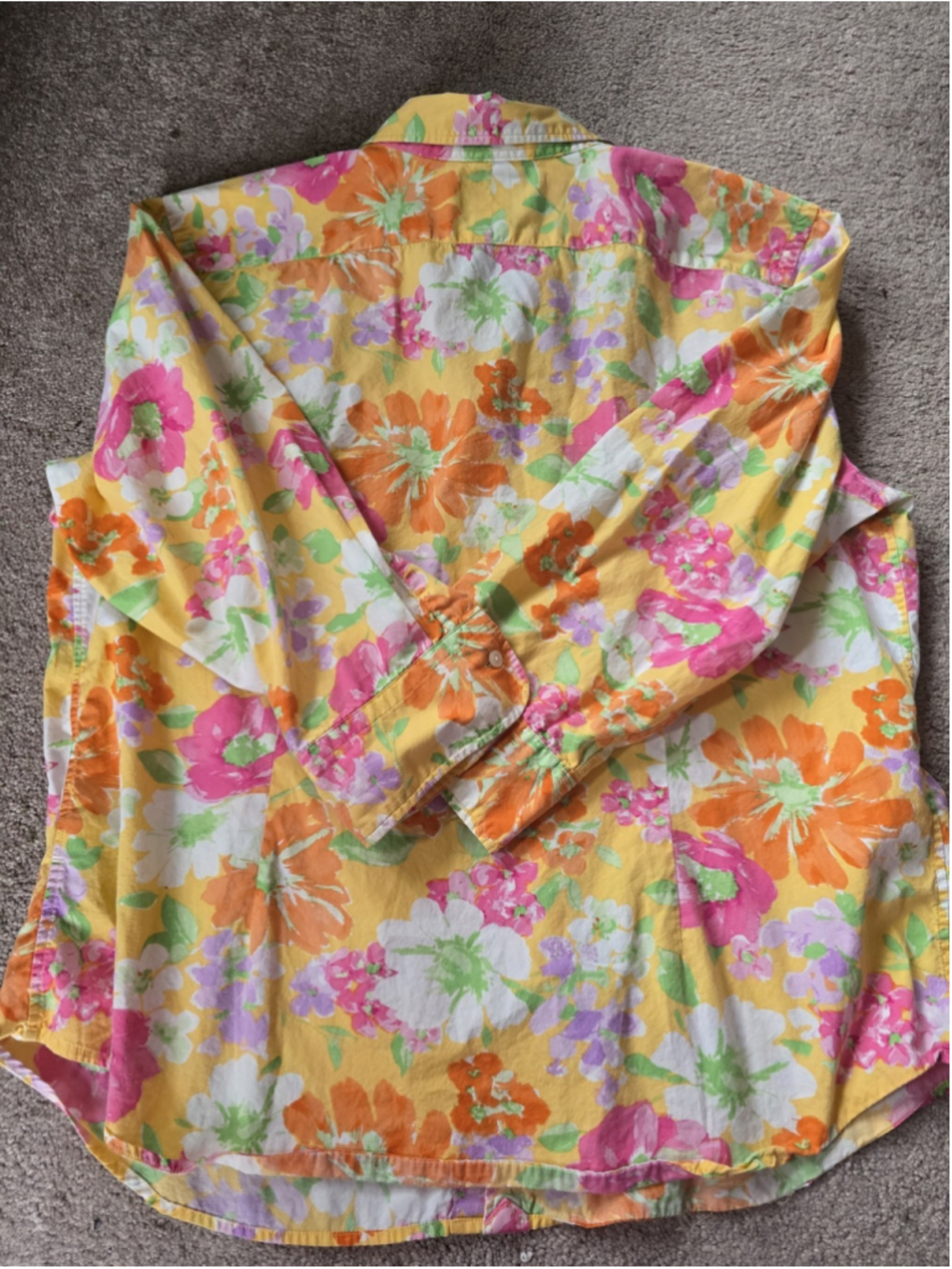 Vintage Chaps Classics Floral Button-Down Shirt – Women's XL Multicolor Y2K *259 - Picture 4 of 6